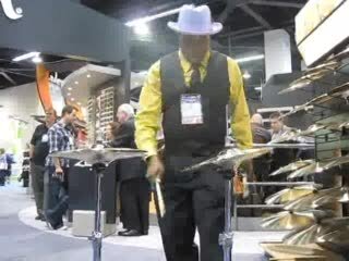 NAMM 2009 John Blackwell Testing New Zildjian Cymbals