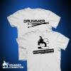 Drummer Shirt with Sticks - White