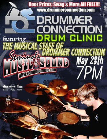 DrummerConnection.com Drum Clinic at Seminole Music & Sound